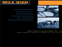 Tablet Screenshot of milehighcranks.com